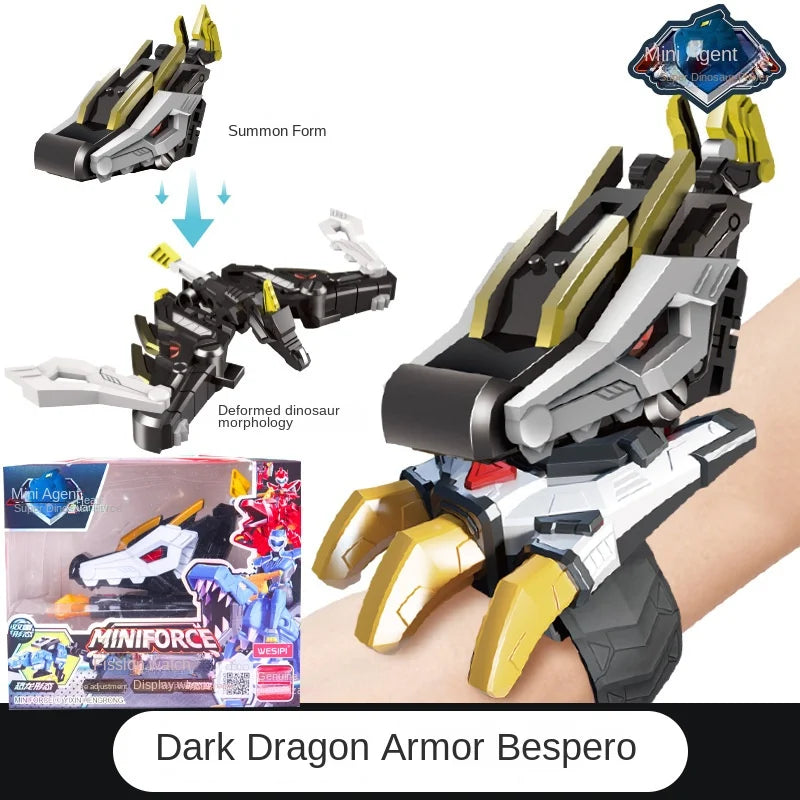 EZ Genuine Mini Secret Service Watch Toy Boy Mecha Robot Ruper Dinosaur Power Deformation Toy Suit Action Figures Kids Gifts