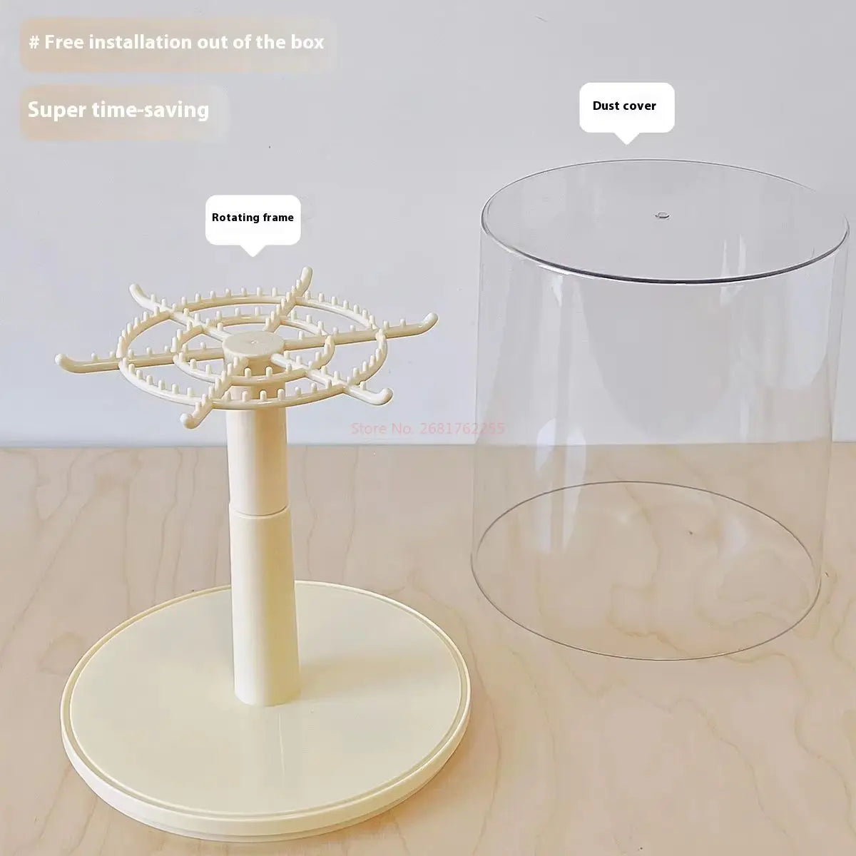 EZ Labubu Pendant Display Box Rotating Transparent Labubu Doll Handmade Blind Box Storage Display Stand Decorative Ornament Gifts