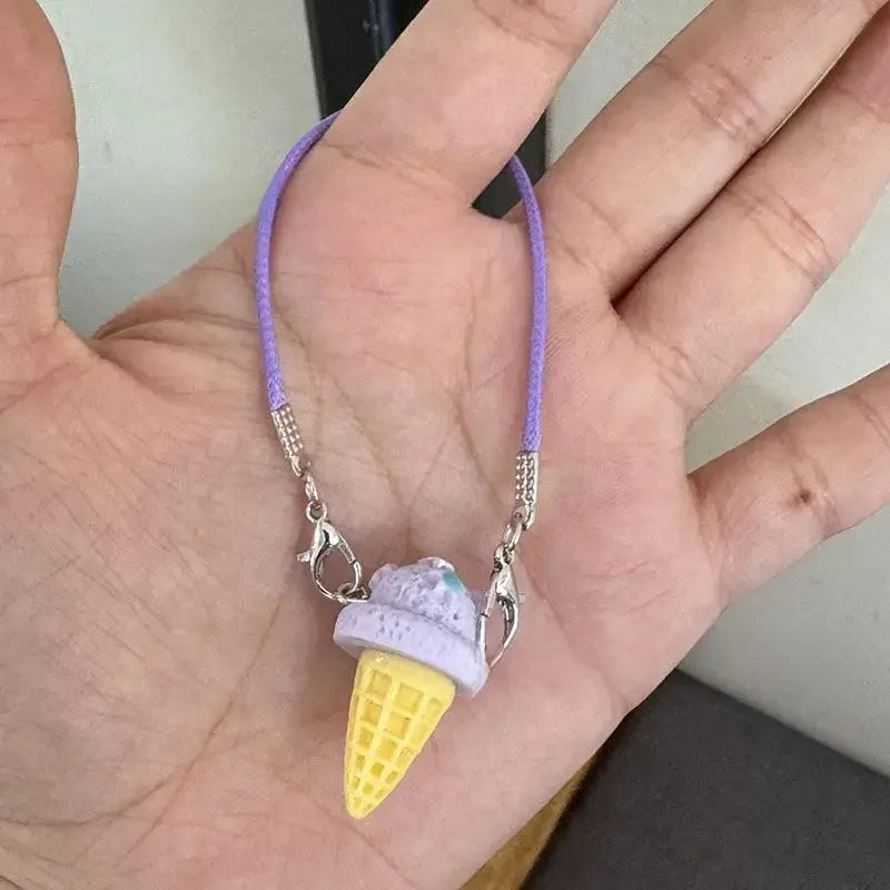 EZ For 17cm 3.0 labubu v1/v2/v3 Mini Ice Cream Bag  Bear Rose Accessories Doll House Accessories Bag Hanging（No dolls）