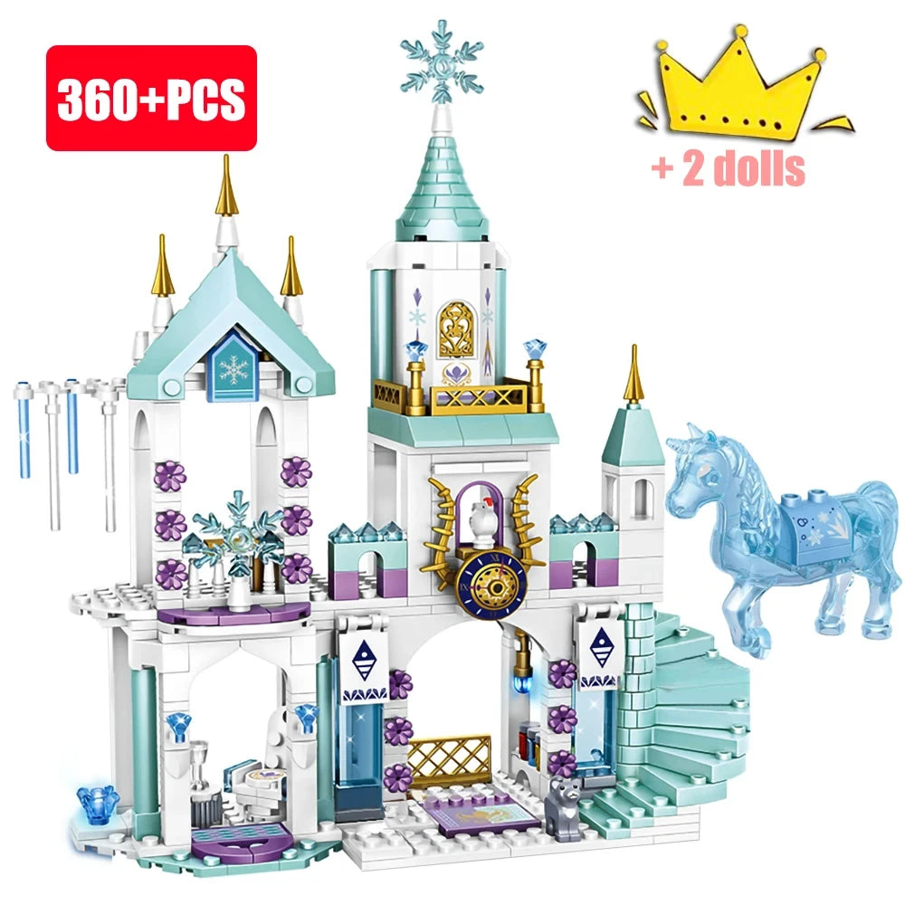 EZ Friends Princess Luxury Ice Castles Building Blocks Playground House Movies Bricks Classic Figures Set Toy for Girls DIY Gift