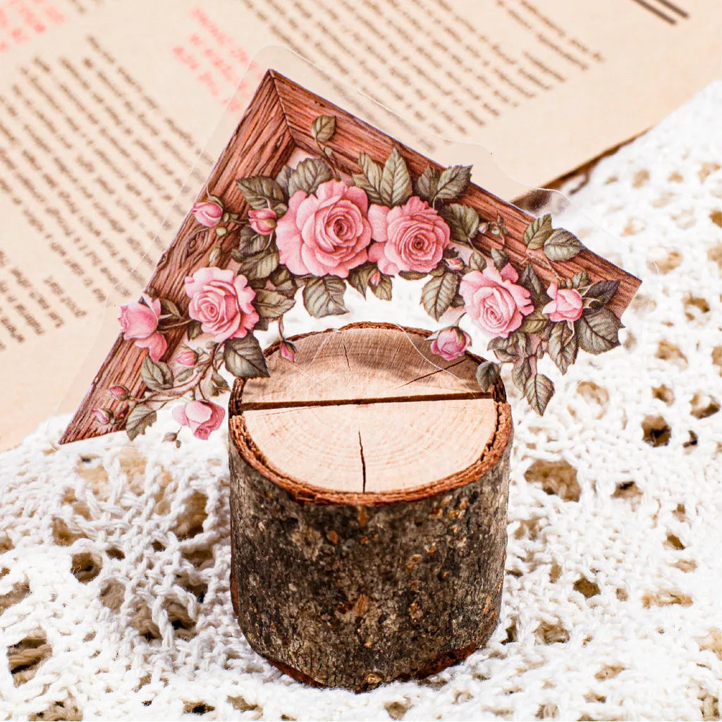 EZ 30 Pcs Flowers Corner Stickers PET sticker package DIY diary decoration sticker album scrapbooking Junk Journal