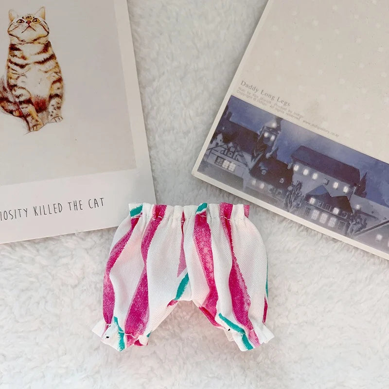 EZ Cute Mini Plush Doll's Clothes Bloomers For 17cm Labubu Idol Dolls Trousers Mini Shorts Clothing DIY Kid Gift Dolls Accessories