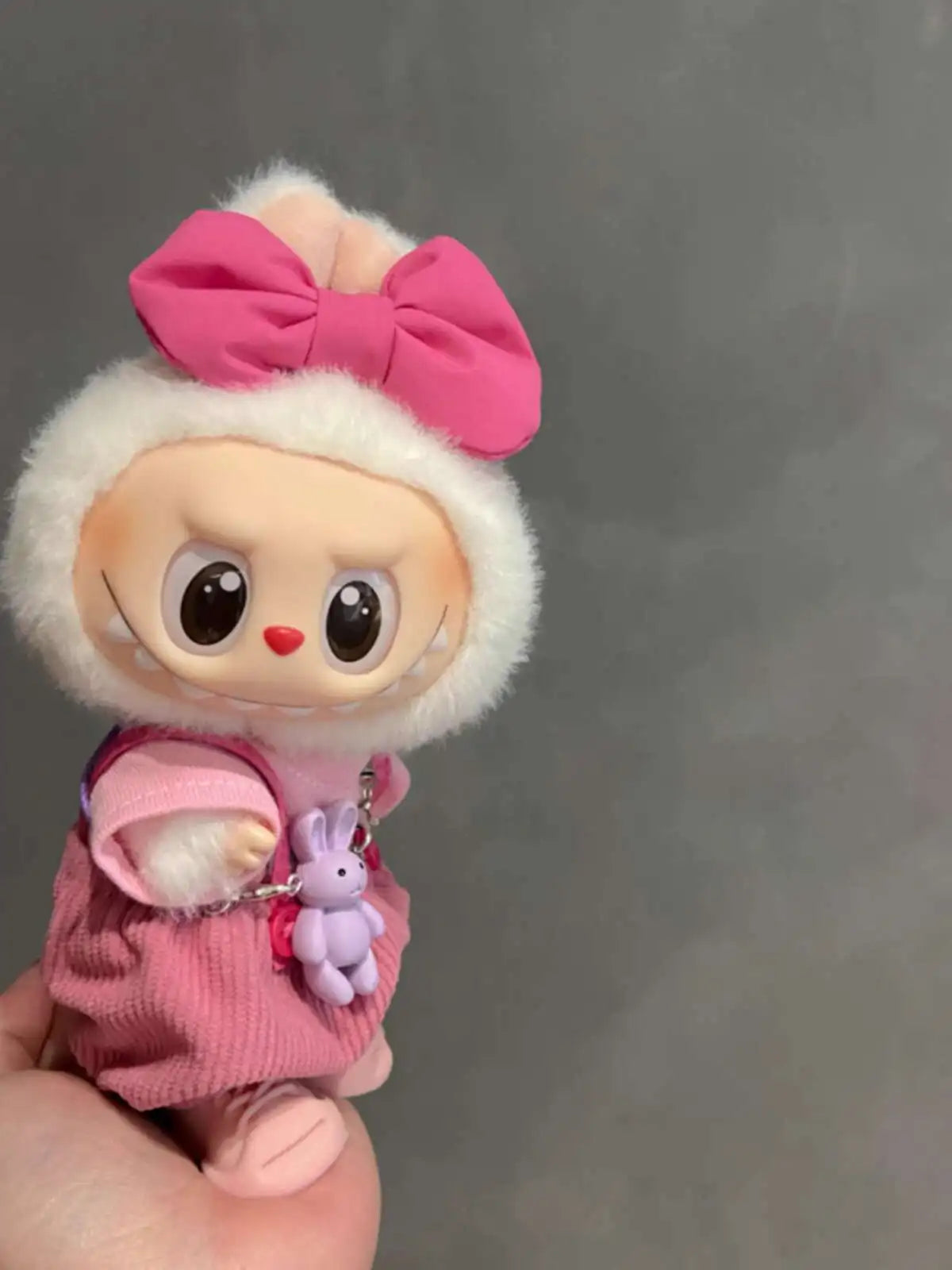 EZ original 17cm labubu clothes outfit Plush doll clothes Macaron Cute Clothing DIY Kid Gift Clothes Hair accessories v1v2 clothes