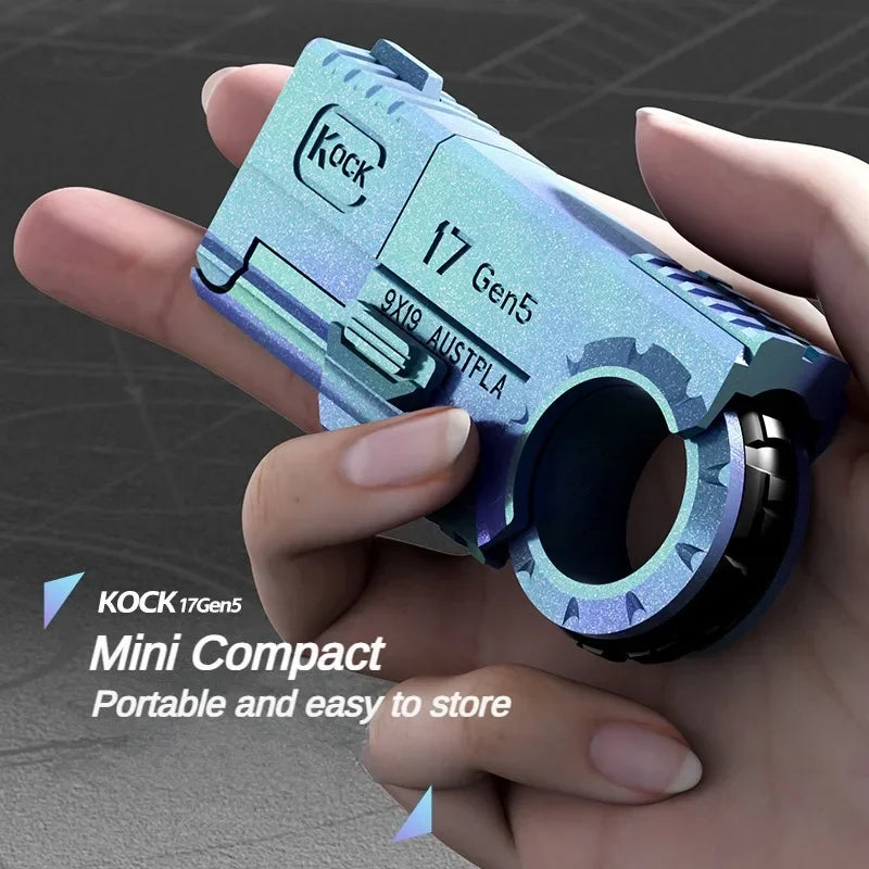 EZ Ring Pistol Soft Bullet Gun Portable Mini 3D Decompression Shell Ejection Alloy Outdoor Funny Toy Boy Birthday Gift Fidget Toys