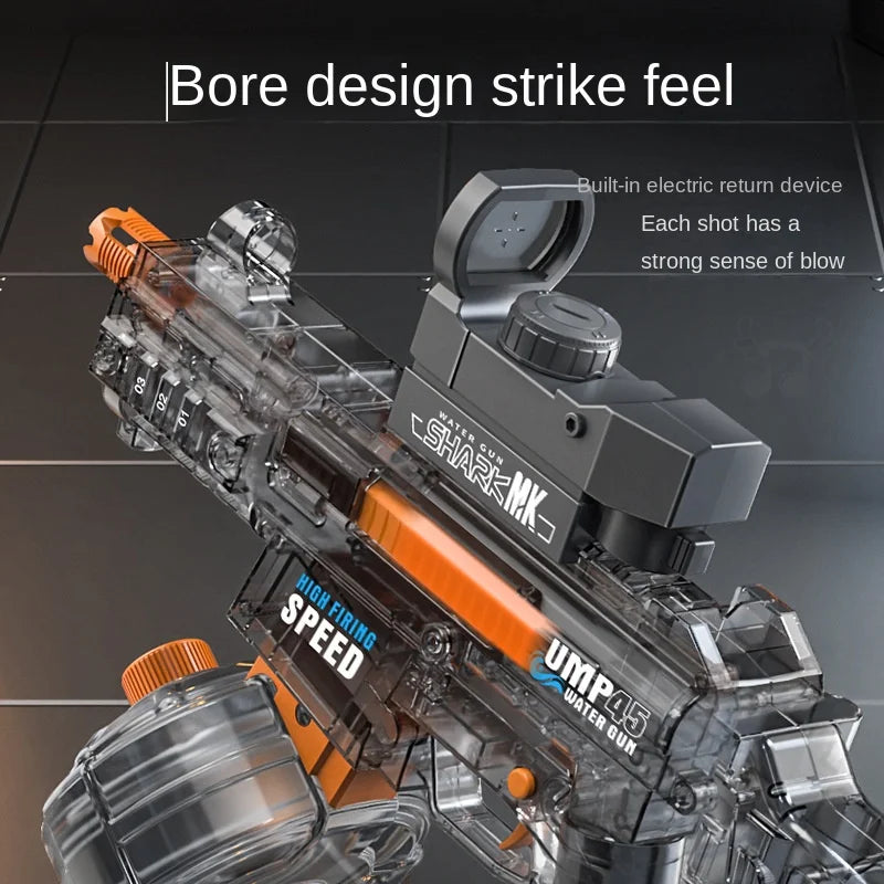 EZ Water Guns Electric For Adults Powerful Squirt Automatic Water Suction Water Blasters Summer Outdoor Beach Toy For Kids Gift