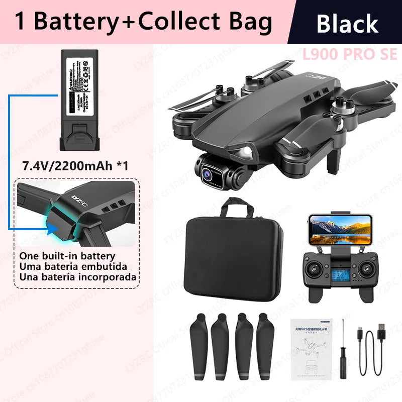 EZ LYZRC Official L900 PRO SE Brushless Motor GPS 4K Professional Drone 5G WIFI Aerial Photography Helicopters Foldable Quadcopter