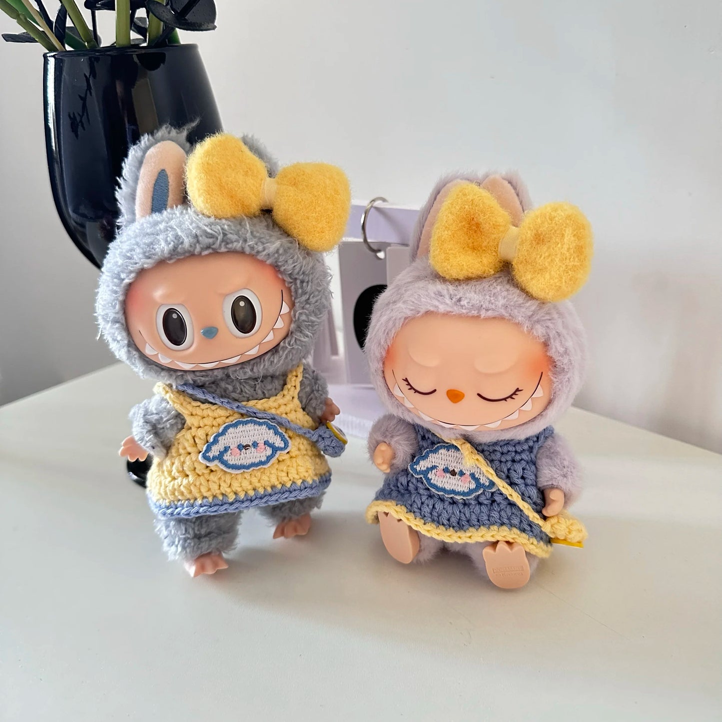 EZ Mini Doll'S Clothes Outfit Accessories For Labubu Idol V1 V2 and 10cm cotton doll Multicolor Embroider BJD Clothing Gift