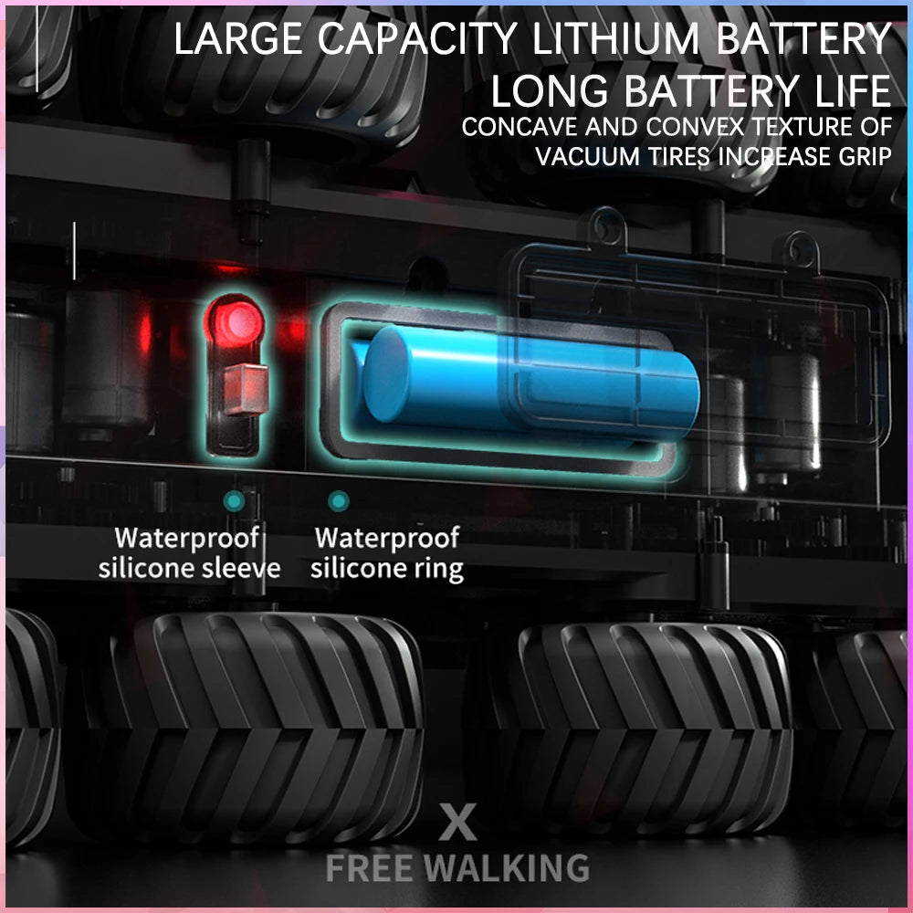 EZ JJRC Q137 8WD RC Car 2.4G Amphibious 8 Wheel Remote Control Truck Climbing Off Road Waterproof Armored Vehicles Children's Toys