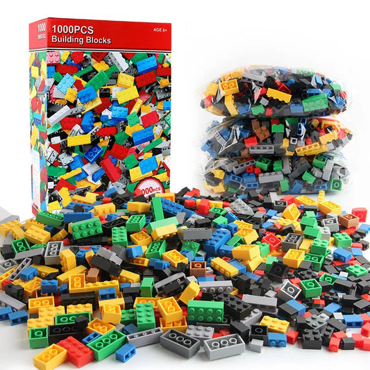 EZ 1000 Pieces DIY Creative Building Blocks Bulk Sets City Classic Bricks Assembly Brinquedos Educational Toys for Children