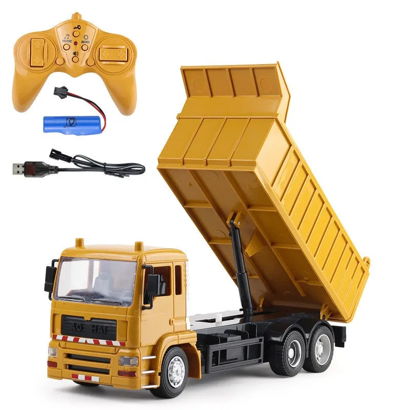 EZ 1/24 RC Car Electric Dump Truck Model Beach Rc Transport Car Children's Toy Boy Christmas Birthday Gift Model Truck