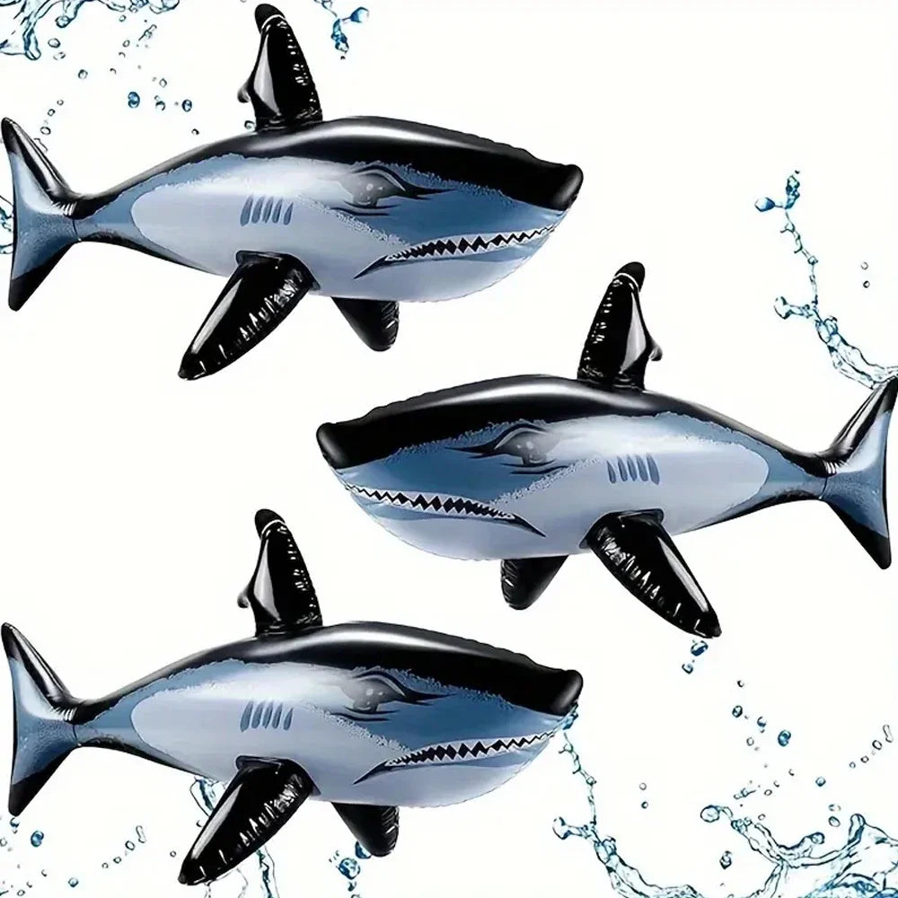 EZ 1-3pcs Inflatable Shark Toy Beach Pool Party Swimming Game Toy Water Sports Inflatable Toys Gift