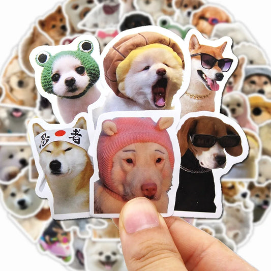 EZ 10/100/1000Pcs Funny Dog Stickers Cartoon Cute Decals Toy Guitar Phone Bicycle Laptop Notebook Luggage Car Graffiti Kids Sticker