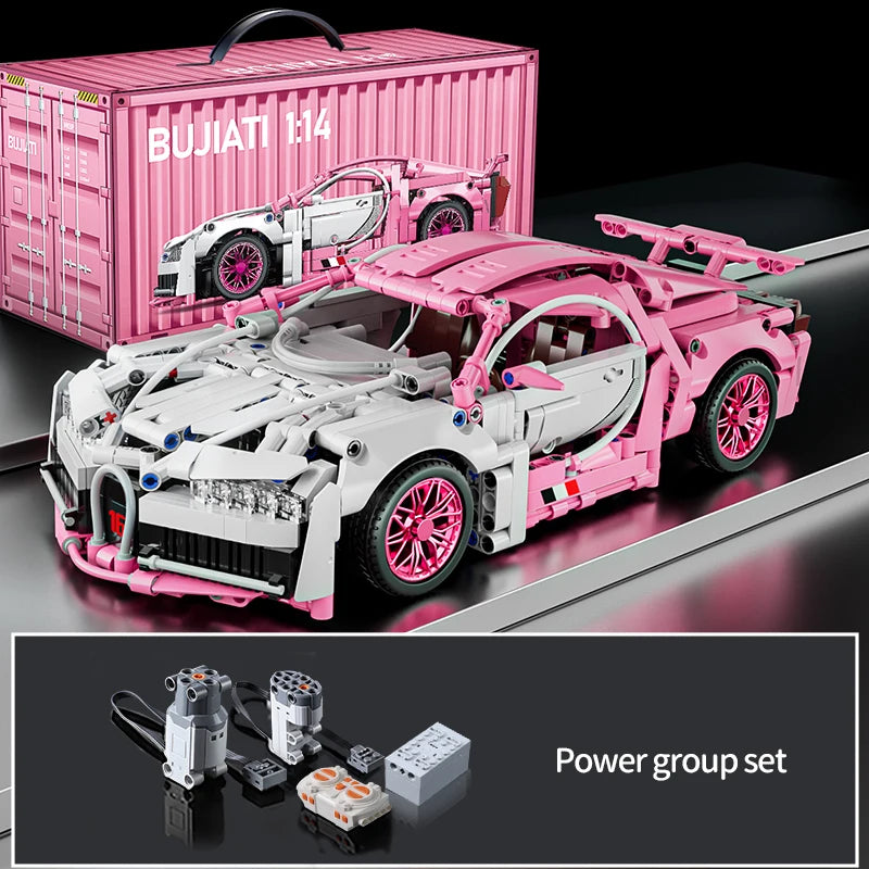 EZ ToylinX Technical Building Blocks Racing Sport Car Speed Vehicle Model City Mechanical Super Bricks Puzzle Toys Adult Gift