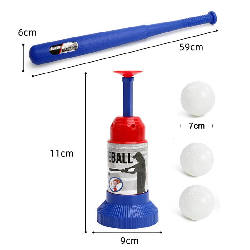 EZ Baseball Ball Toys Backyard Outdoor Sports Toy Adjustable Automatic Pitching Baseball Machine Games Sets Birthday Kids Boy Gift