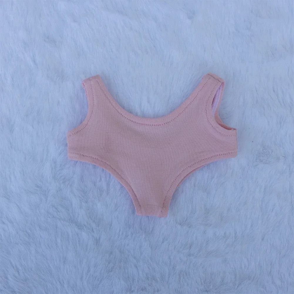 EZ Doll'S Clothes Outfit Accessories For Ropa Labubu 10cm cotton doll BJD Swimsuit glasses beach diving surfboard straw bag