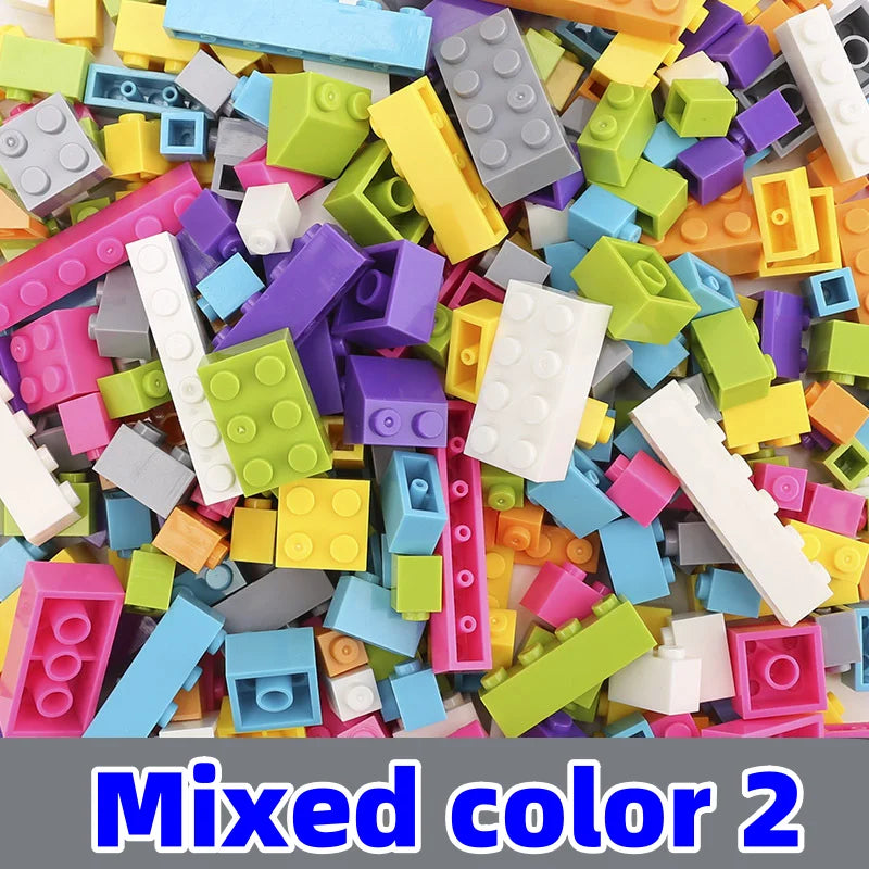 EZ 125/250g DIY Building Blocks Bulk Lot Pack Sorte Thick Bricks Block Plate Toys Small Particles Bulk Fit Legoeds Gift for Kids