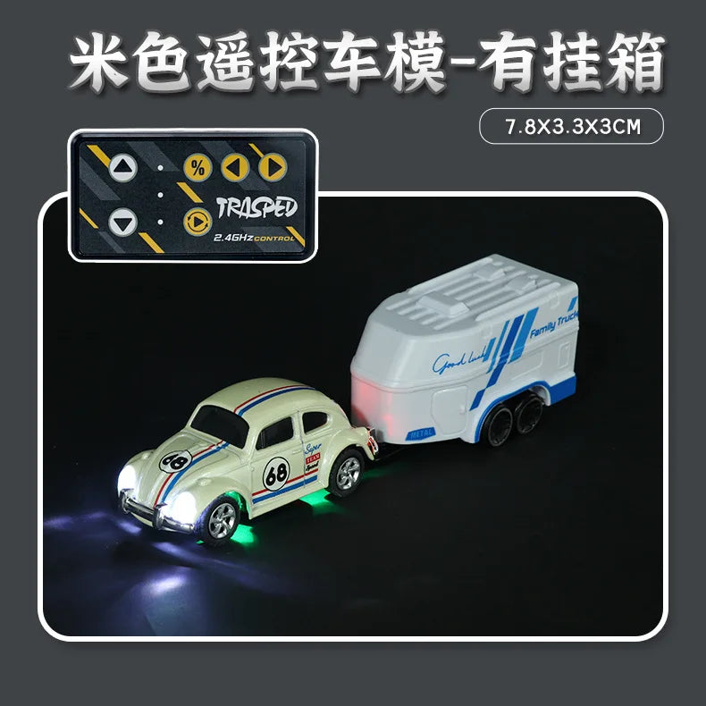 EZ 2025 New Wireless Mini Beetle Alloy Remote Control Car Small Mobile Phone Remote Control Model Car Toy Children'S Holiday Gift