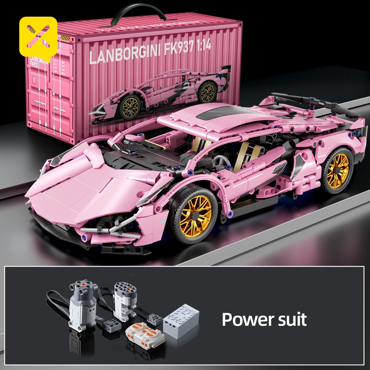 EZ ToylinX Technical Building Blocks Racing Sport Car Speed Vehicle Model City Mechanical Super Bricks Puzzle Toys Adult Gift