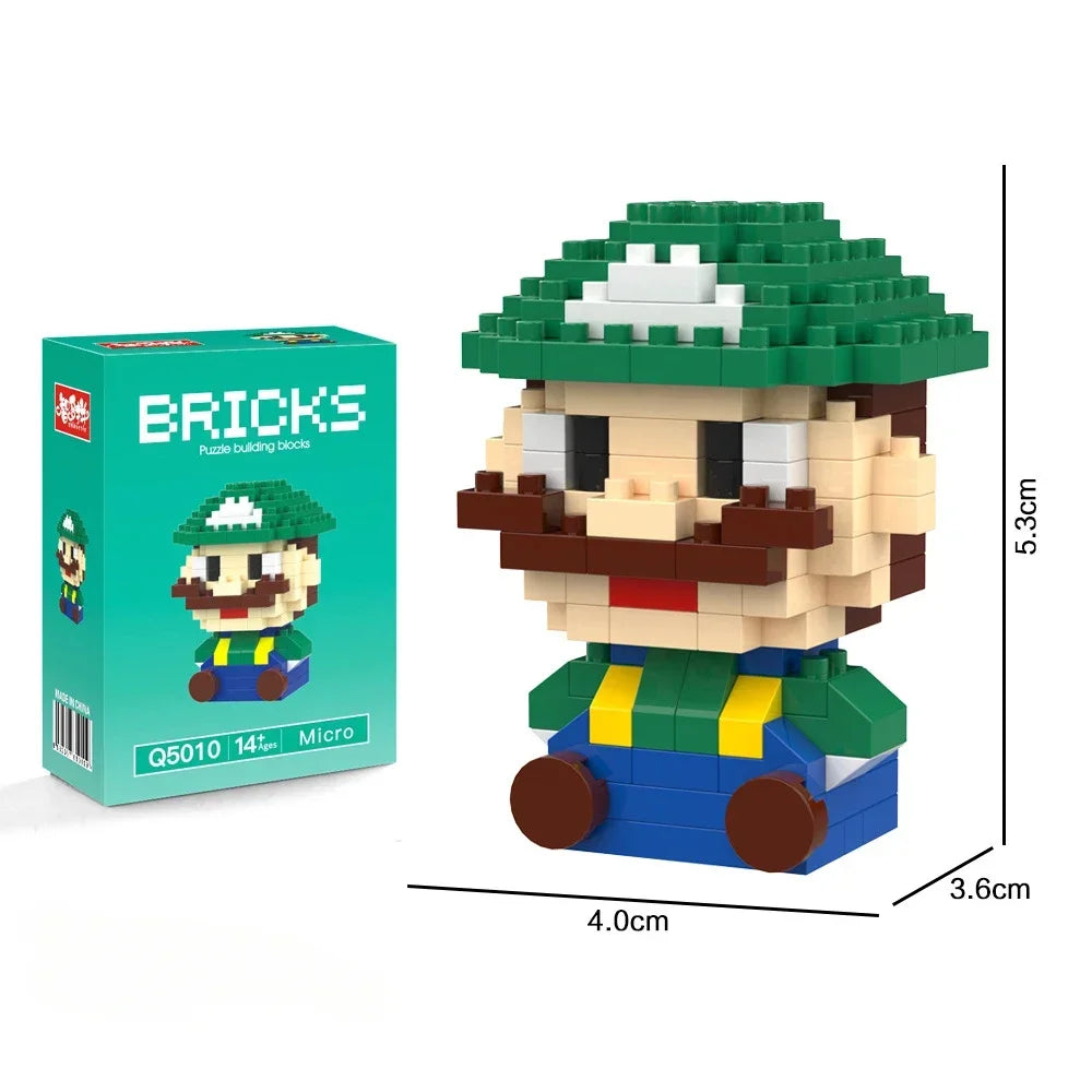 EZ New Super Mario Q Cartoon jigsaw Puzzle Blocks for children Small particles  educational toy student doll model gift