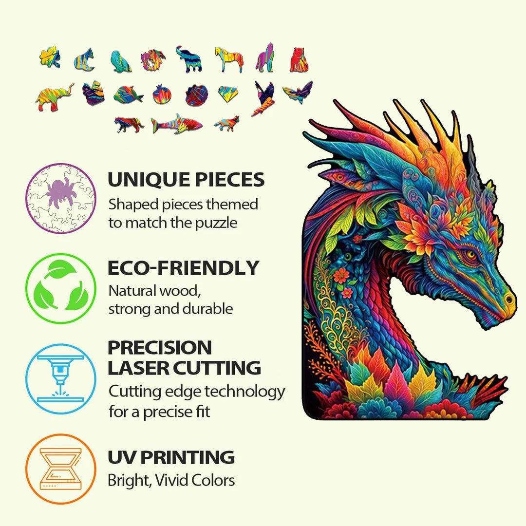 EZ Jigsaw Puzzle Mysterious Animal Puzzles Dog Puzzles Gift for Adult Kids Educational Fabulous Gift Interactive Games Wooden Toys