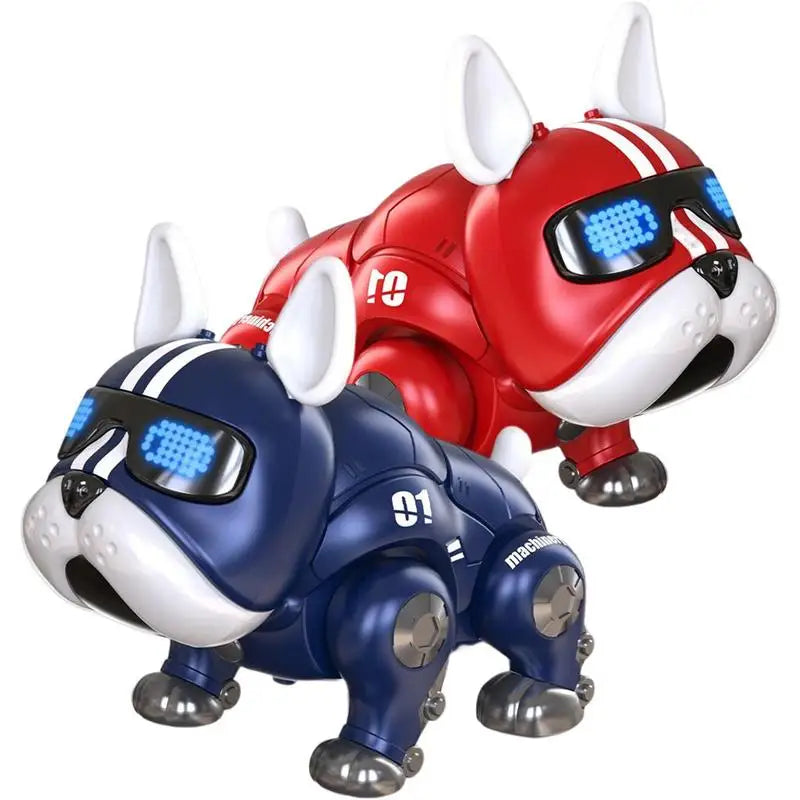 EZ Dance Music Bulldog Robot Intelligent Interactive Dog With Light Toys For Children Kids Early Education Baby Toy Boys Girl