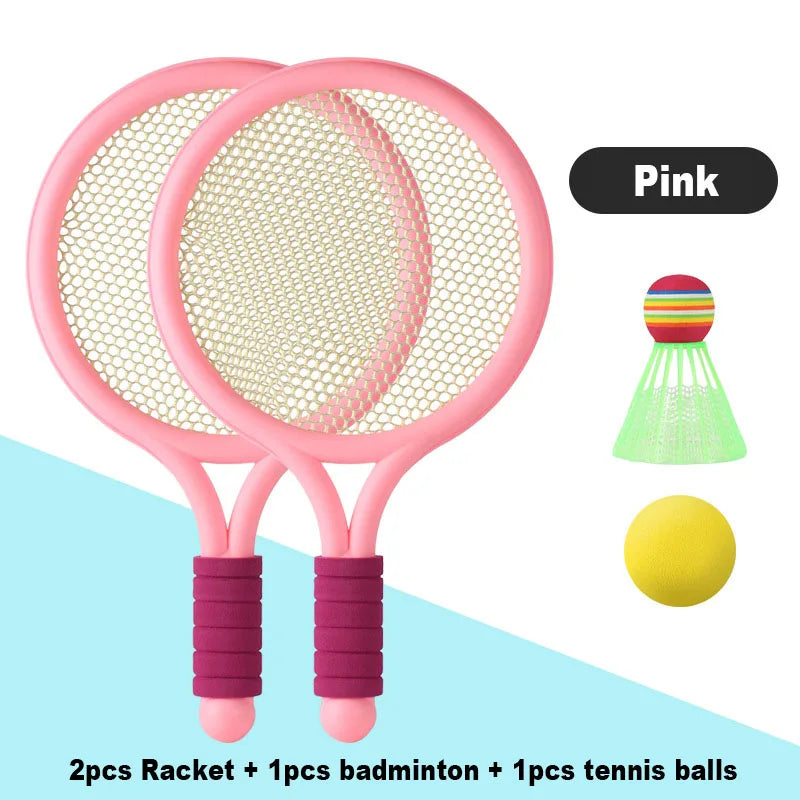 EZ Racket Tennis for Children Outdoor Sports Badminton Racket Kindergarten Toy Set for 3-12years Old Badminton Sets