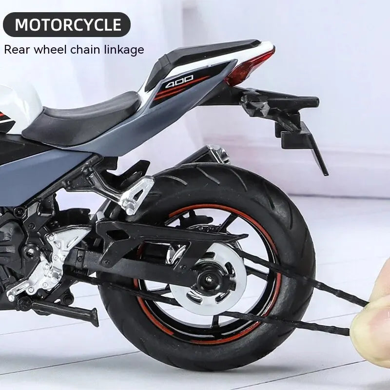 EZ 1:12 Kawasaki Motorcycle Die-cast Model - Sound & Light Effects - Authentic Details - Fun for Kids & Motorcycle Lovers