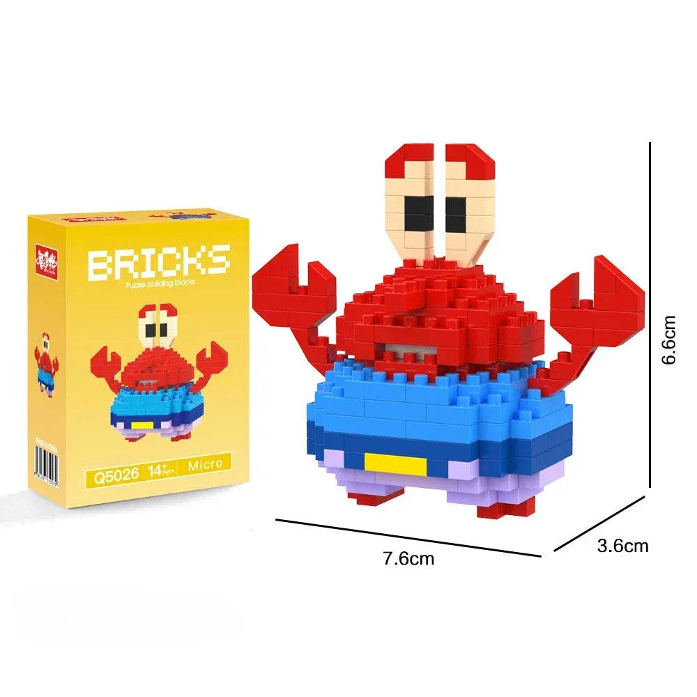 EZ New Super Mario Q Cartoon jigsaw Puzzle Blocks for children Small particles  educational toy student doll model gift