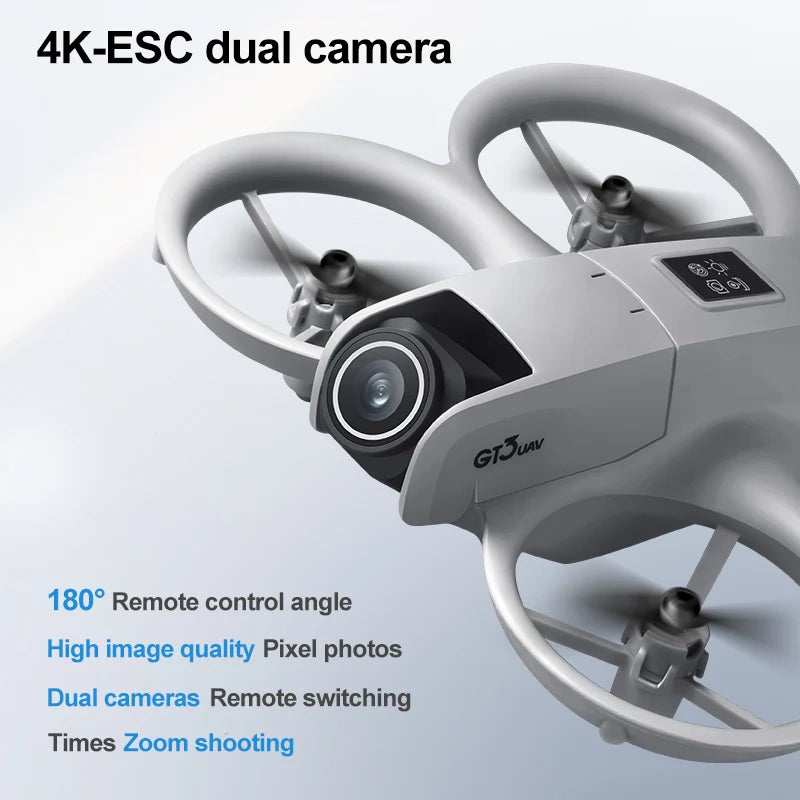 EZ NEW Drones GT3 GPS 8K Professional HD 180° Dual Cameras 5G WIFI Brushless Motors Obstacle Avoidance FPV Foldable Quadcopter Toys