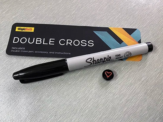 EZ Double Cross Magic Trick Ink Vanishes Magia Magician Close Up Illusions Gimmick Mentalism Prop