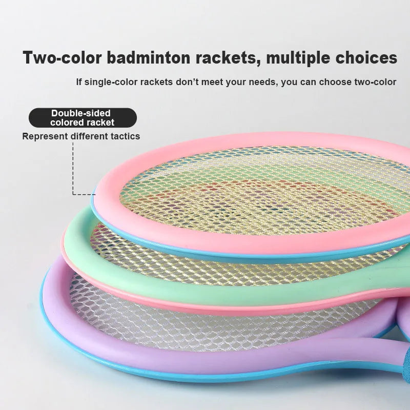 EZ Racket Tennis for Children Outdoor Sports Badminton Racket Kindergarten Toy Set for 3-12years Old Badminton Sets
