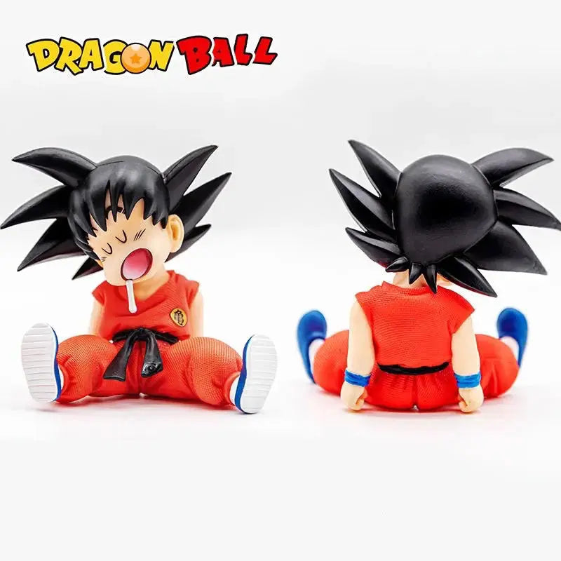 EZ 10cm Dragon Ball Anime Figure Son Goku Super Saiyan Q Version Model Figurine PVC Statue Collection Toys Children Christmas Gifts