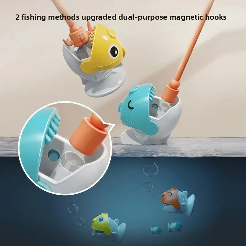 EZ Kids Magnetic Fishing Play for Children Electric Fishing Toy Have Music Spinning Game Fish Rod Education Baby 3 Year Gifts