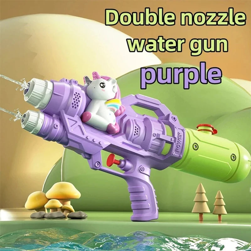 EZ Unicorns,Dinosaurs, ducks, twin sprinklers Water Summer Soaker Squirt Guns for Pool Yard Lawn Beach Party Games Water Toys