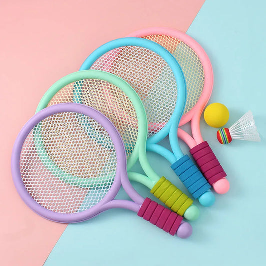 EZ Racket Tennis for Children Outdoor Sports Badminton Racket Kindergarten Toy Set for 3-12years Old Badminton Sets