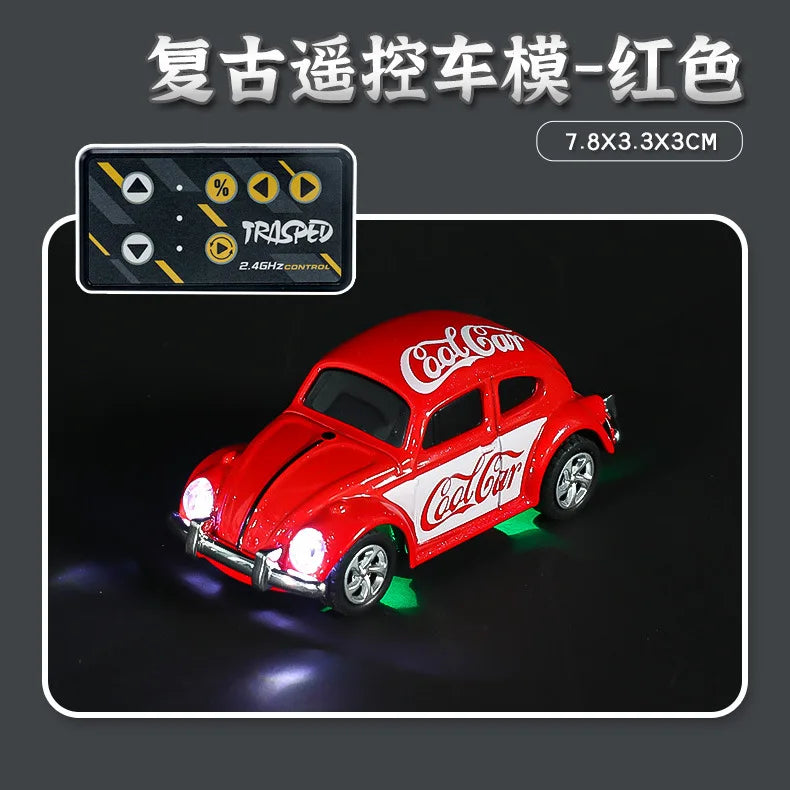 EZ 2025 New Wireless Mini Beetle Alloy Remote Control Car Small Mobile Phone Remote Control Model Car Toy Children'S Holiday Gift