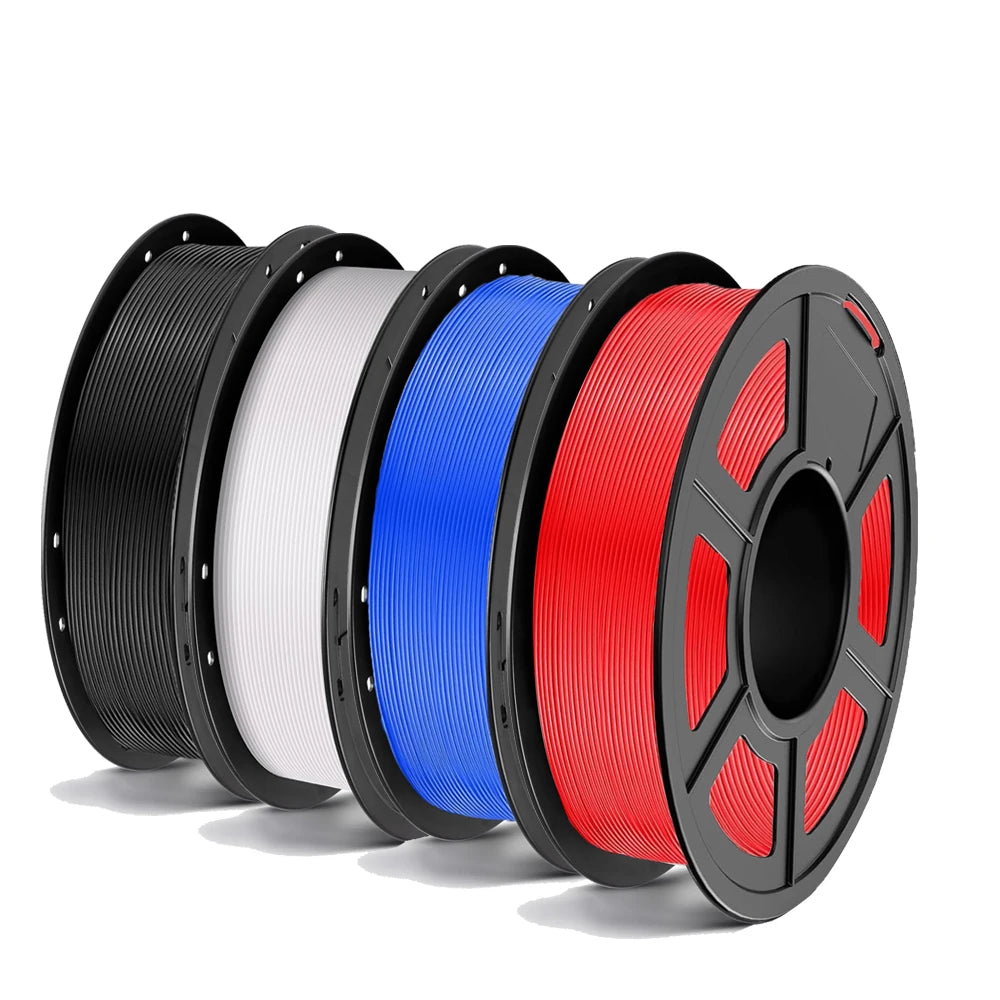 EZ PLA 3D Printer Filament, 1.75mm, Dimensional Accuracy +/- 0.02 mm,250g/500g Per Spool, Black/White/Blue/Red