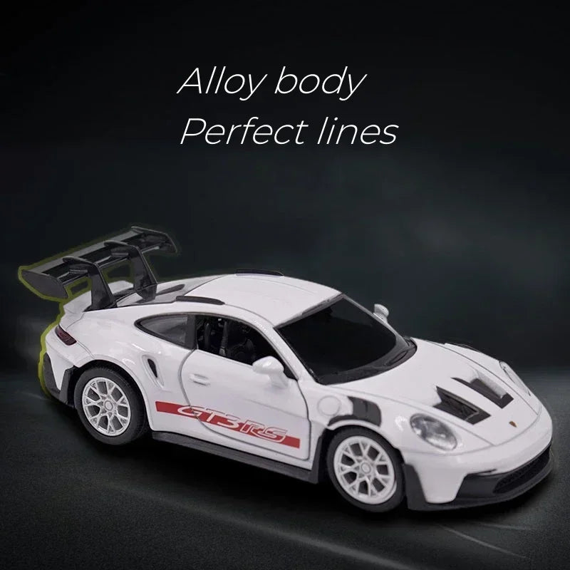 EZ 1:36 Porsche 911 GT3 RS Alloy Mini Car Model Racing Diecasts Metal Toy Sports Simulation Collection Pull Back Childrens Gifts