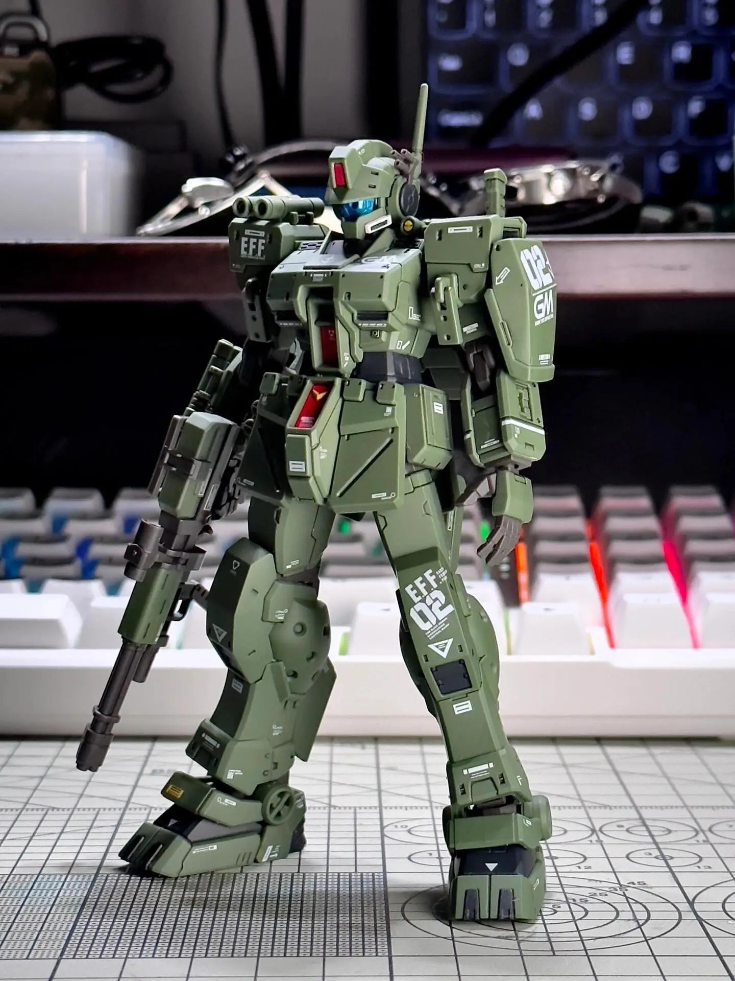 EZ XFS HG 1/144 RGM-79S GM Spartan  Assembly Model Kit Collection Action Figures Robot Fiugrine Plastic Model Hobby Doll Toy Gifts