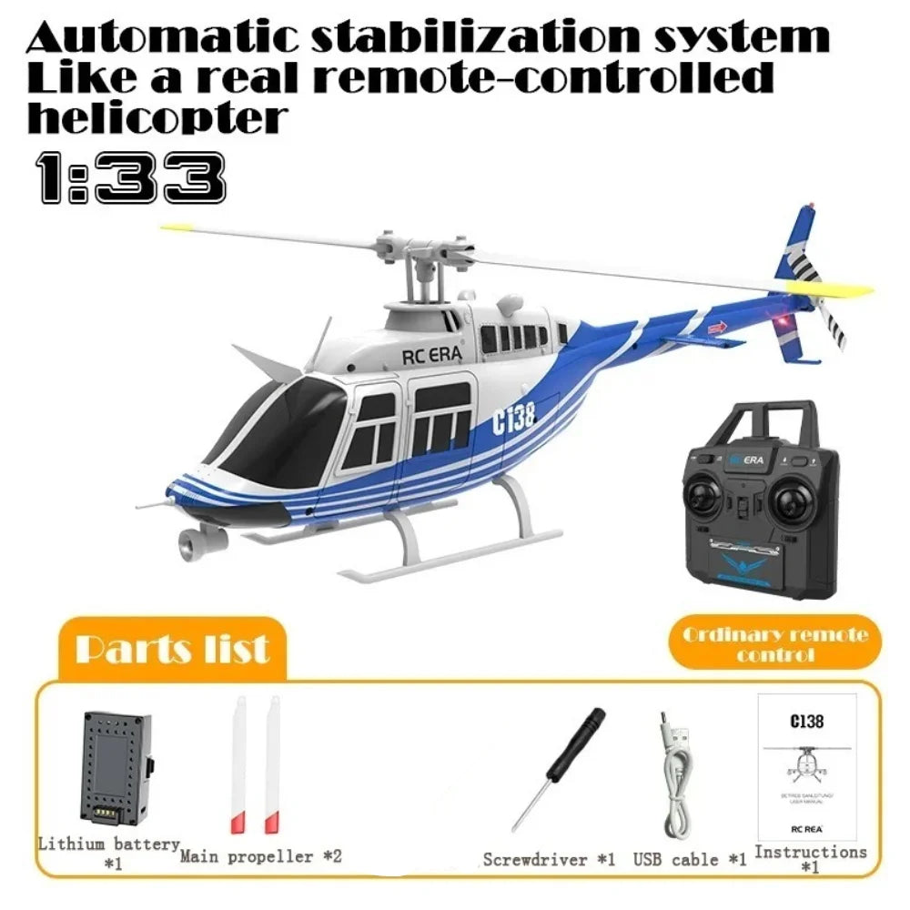EZ RC ERA C138 1:36 Remote Control Simulation RC Bell 206 Helicopter Altitude Hold 2.4g Genuine 6axis Gyro