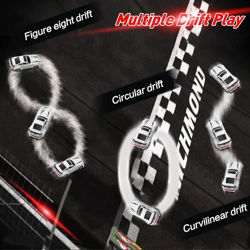 EZ 4WD Drift Racing Car 1/64 or 1/43 Mini Remote Controlled High Speed Car Radio Electric Competition Toy Gift For Kids Boys Adults