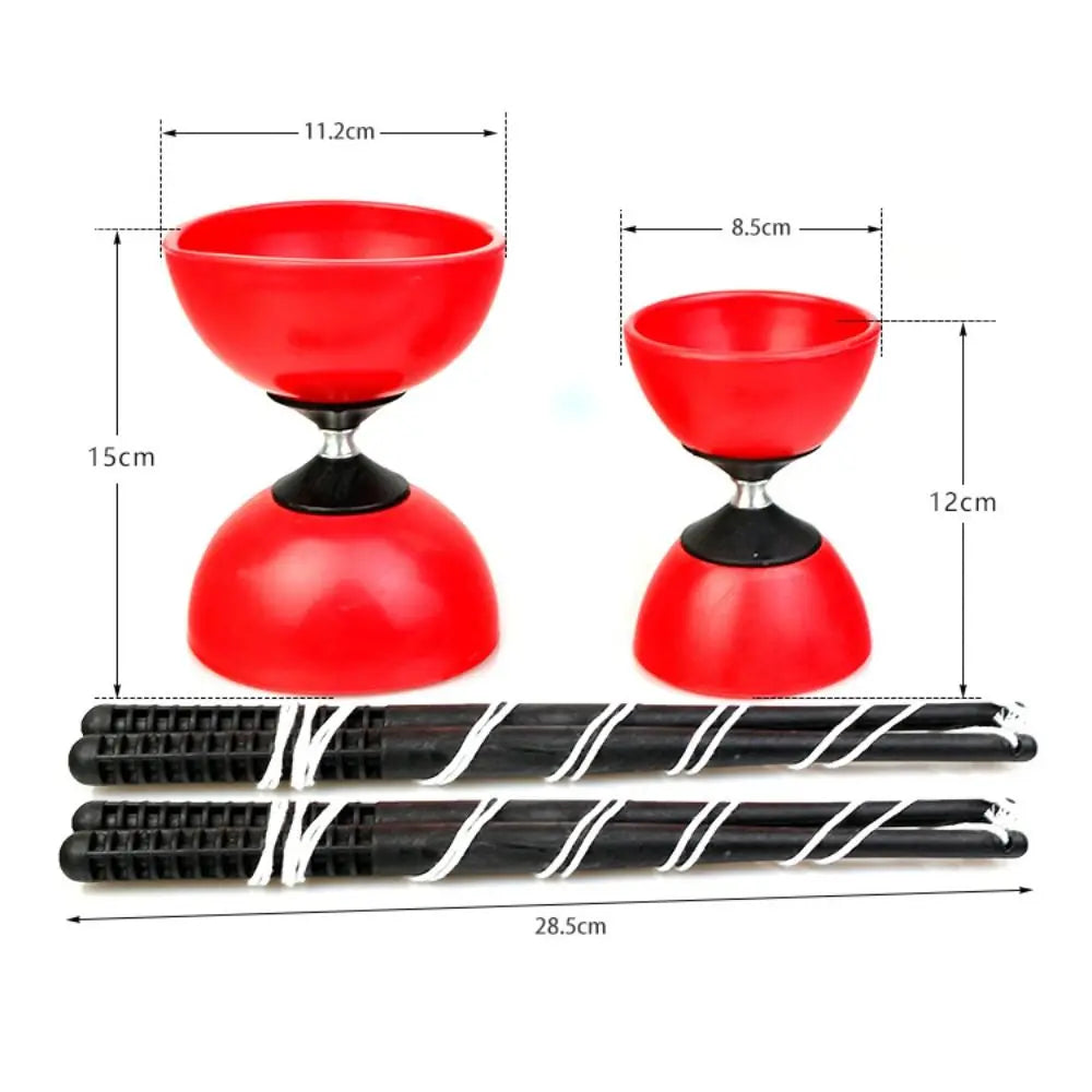 EZ Sensory Training Equipment Leather Chinese Diabolo Soft Thicken Chinese Yo-yo Bowl Shape Diabolo Toy Outdoor