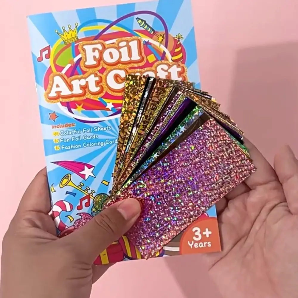 EZ DIY Magic Transfer Painting Mini Coloring Book Kids Foil Arts Crafts Educational Toys Cartoon Montessori Drawing Birthday Gifts