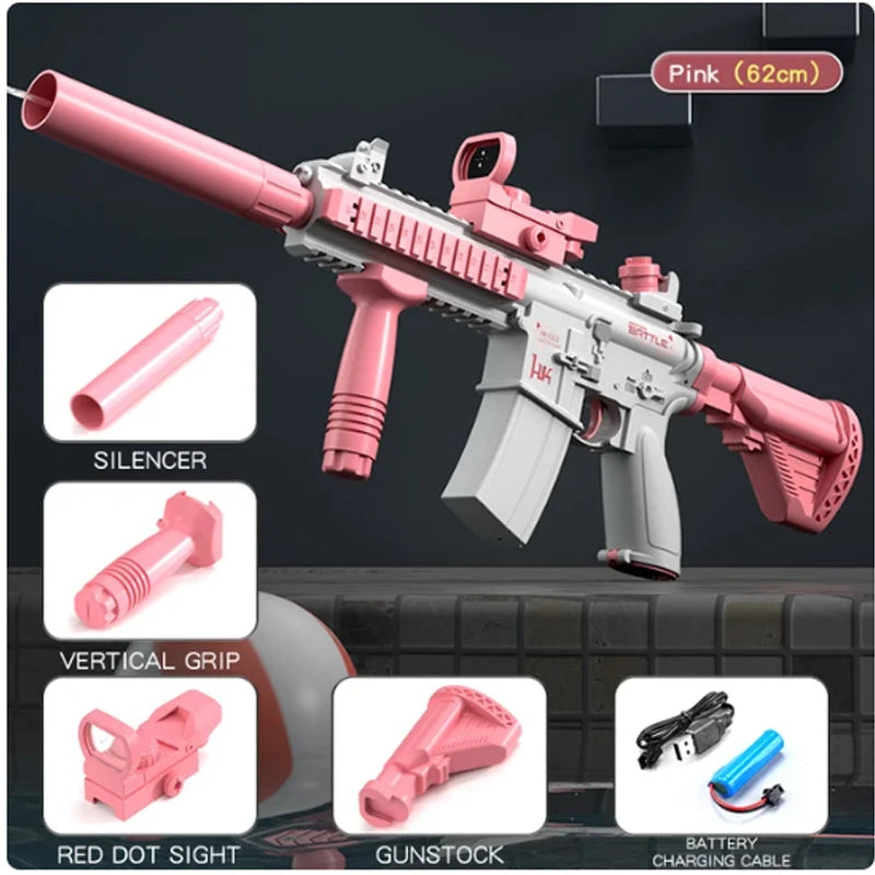 EZ New Summer Water guns Electric Pistol Shooting Toy Full Automatic Outdoor Beach Gun Summer Water Toy For Kids Boys Girls Adults