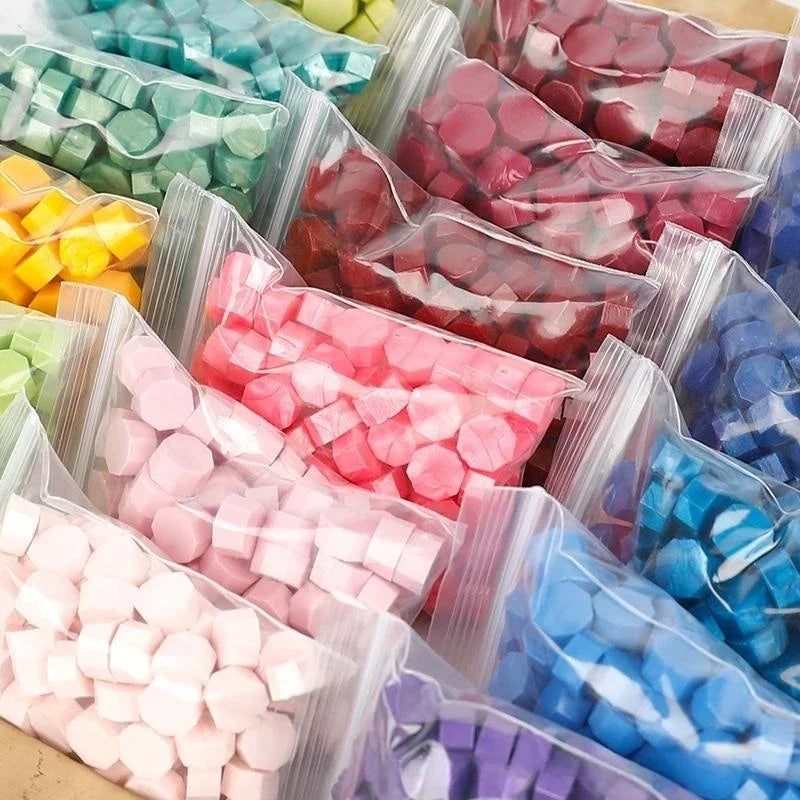 EZ 100Pc Retro Sealing Wax Seal Stamp Wax Beads Scrapbook Material Wedding Birthday Party Invitation stamp DIY stamp decoration