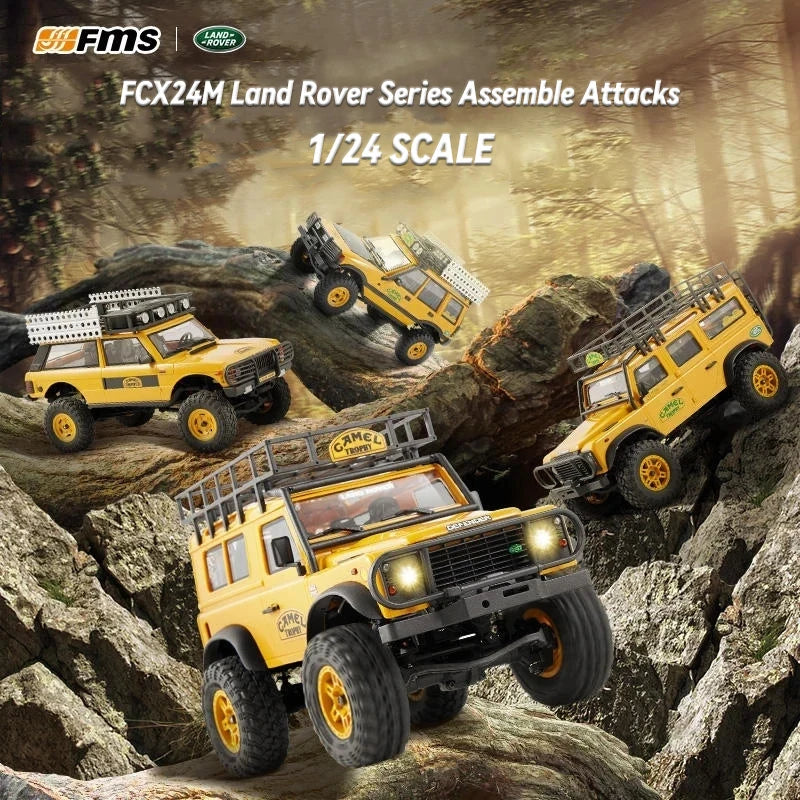 EZ FMS new FCX24M 1/24 RC Land Rover series four-wheel drive electric remote control climbing off-road vehicle adult boy toy