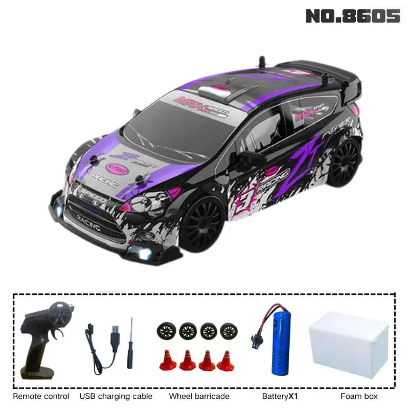 EZ New 1:24 RC drift vehicle, Mustang 4WD cars, racing car with remote control, gift, competition racing car, children's toy