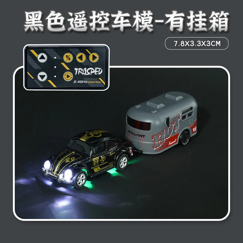 EZ 2025 New Wireless Mini Beetle Alloy Remote Control Car Small Mobile Phone Remote Control Model Car Toy Children'S Holiday Gift