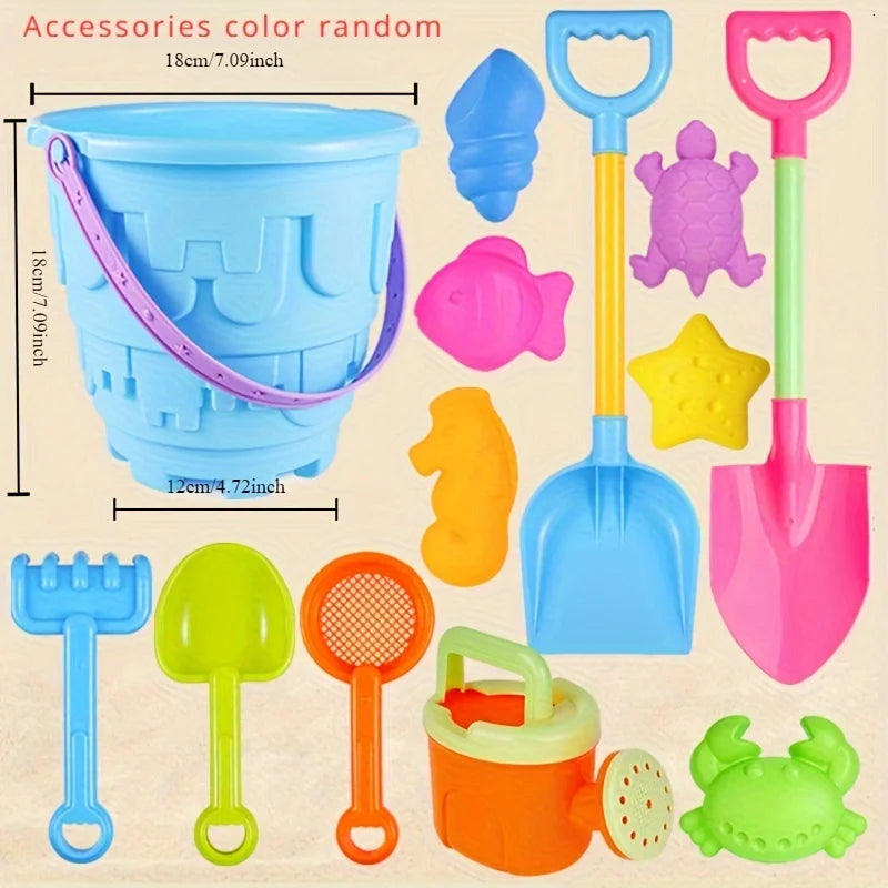 EZ Children's Beach Toy Set Baby Playing In Water And Sand Large Sand Shovel Beach Bucket Sand Digging Tool Sand Toy Random Color