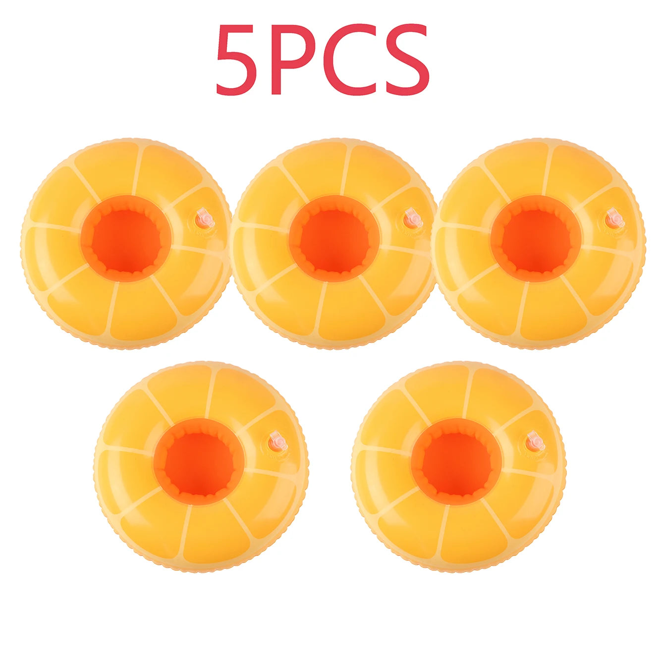 EZ 5/10PCS inflatable cup holder set tray, inflatable swimming pool drink holder floating coaster, summer swimming pool party.